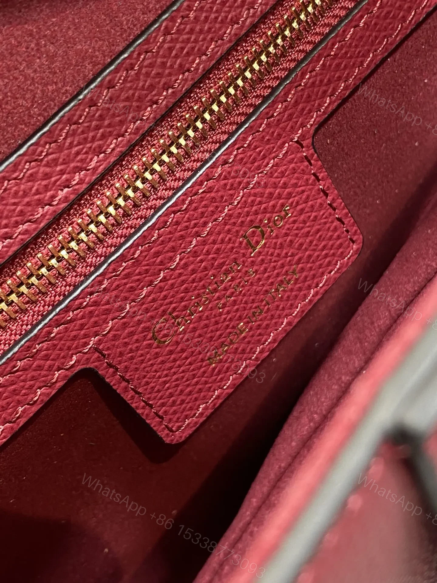 View 7 of Christian Dior Saddle Bag in Red Gold Hardware