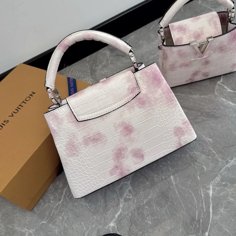 View 4 of Louis Vuitton Capucines BB Bag Pink And White 27Cm