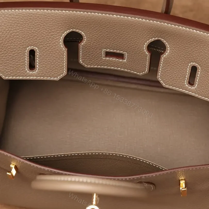 View 8 of 高仿Hermes*Birkin25大象灰金扣免檢版