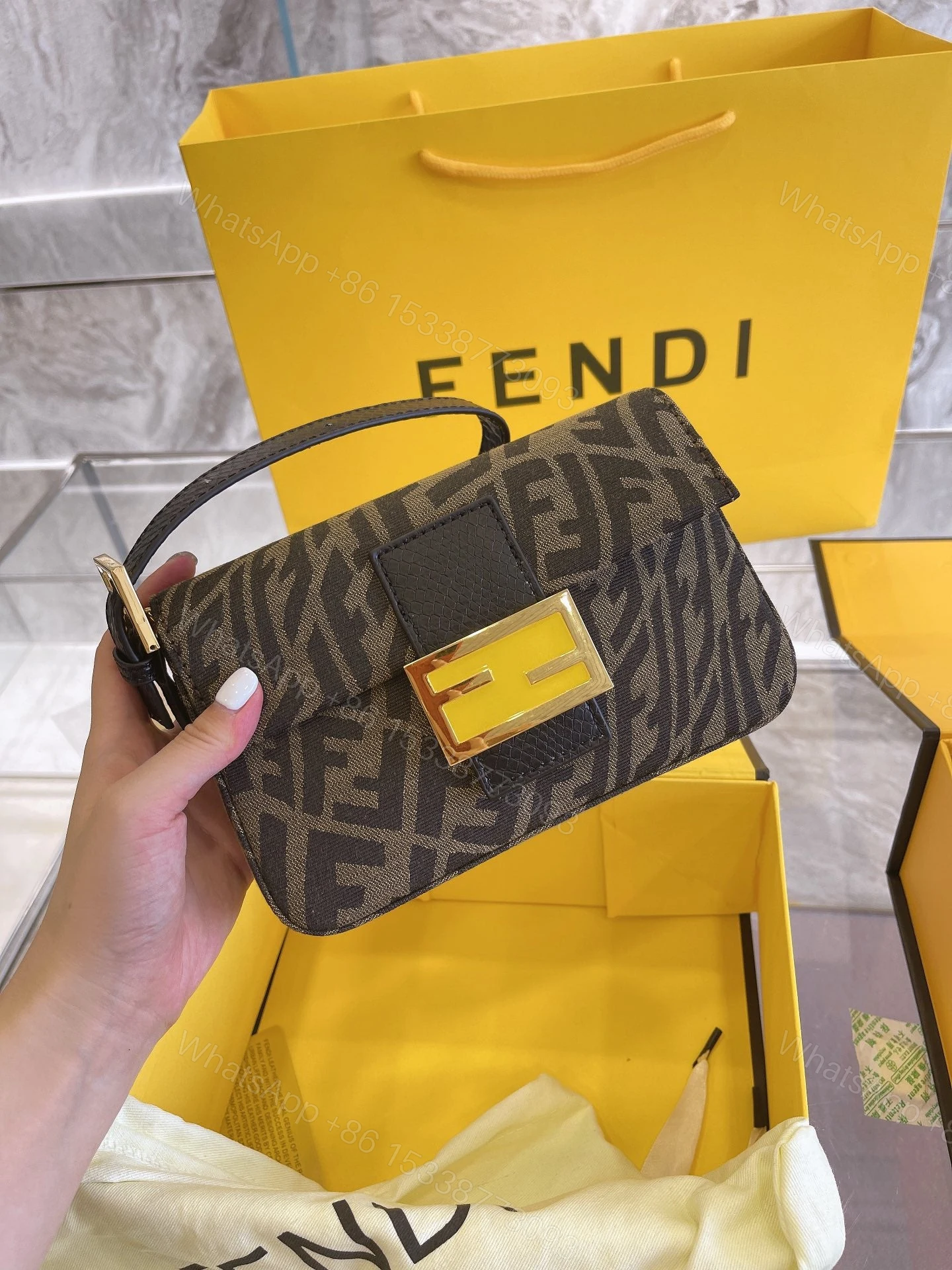 View 7 of Fendi Women Baguette 1997 Brown