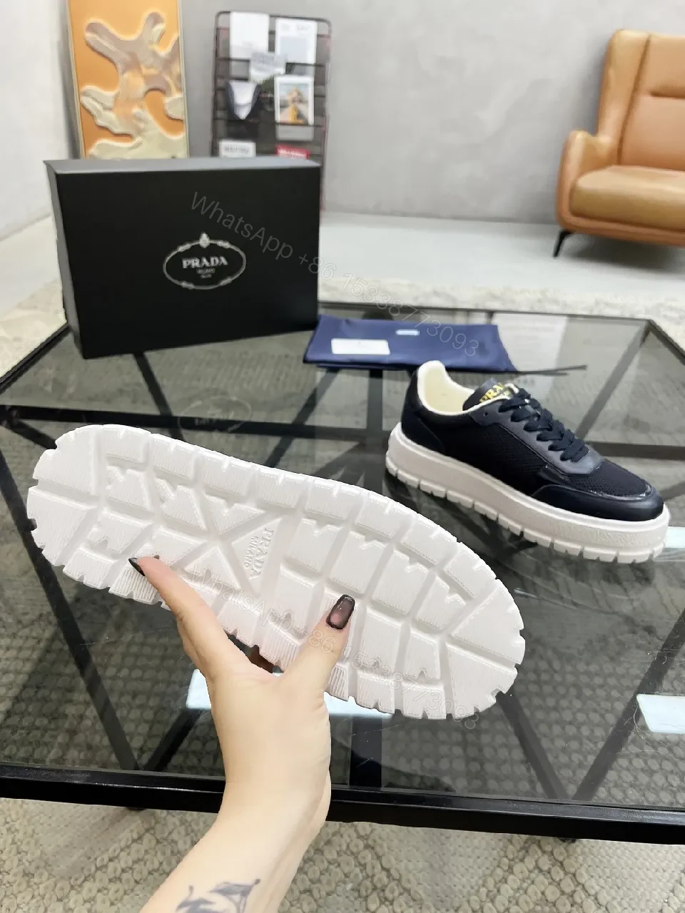 View 5 of Knit & Leather Sneaker: Premium, Bold, Versatile Comfort