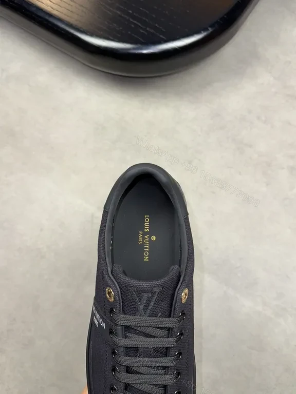 View 8 of Minimalist Black Knit Sneaker â€” Subtle LV Accent, All-Day Comfort