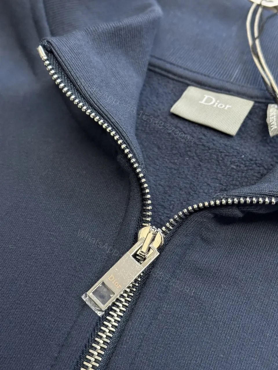 View 4 of Minimalist Luxe Half-Zip Sweatshirt, Subtle Dior Monogram