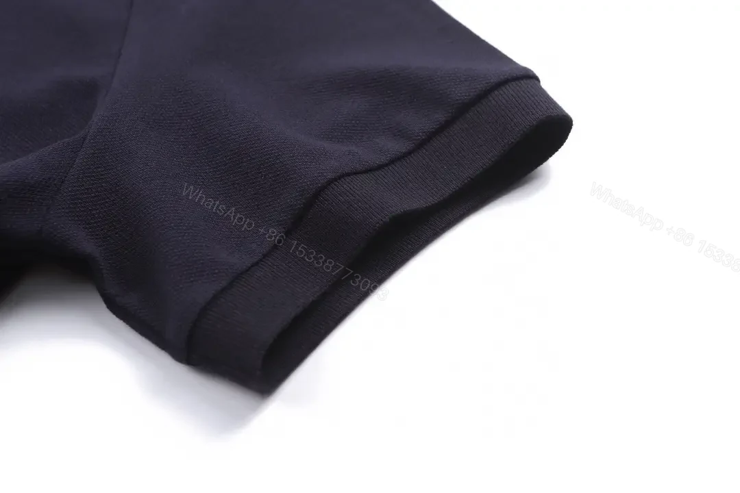 View 11 of Navy Cotton-Piqué Polo: Quiet Luxury Essential Polo