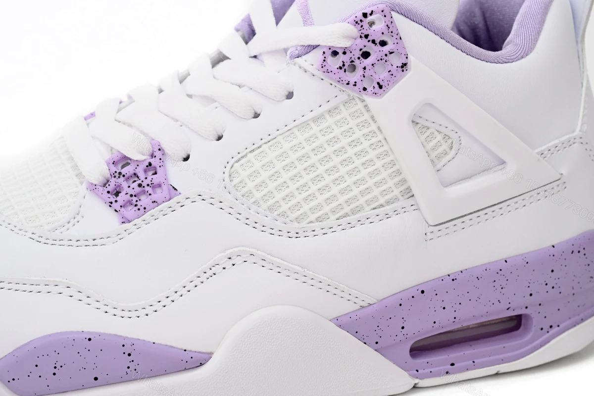 View 8 of Air Jordan 4 Retro White Purple CT8527-115