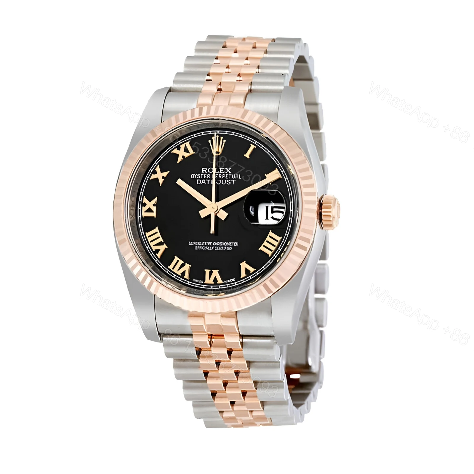View 2 of Rolex Datejust Black Roman Replica