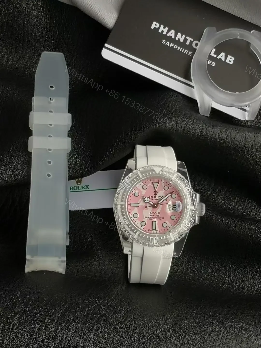 View 2 of Premium Rolex Submariner Date Phantomlab Pink Camo replica 40MM White Rubber Strap Edition RLX-SUB-DATE-PHANTOMLAB-PINK-CAMO-40MM-WHITE-RUBBER-STRAP