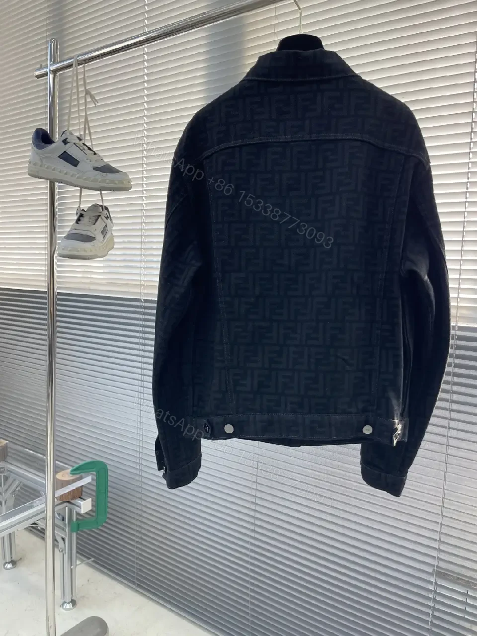 View 4 of Monogram Denim Jacket: Structured Luxury, Everyday Edge