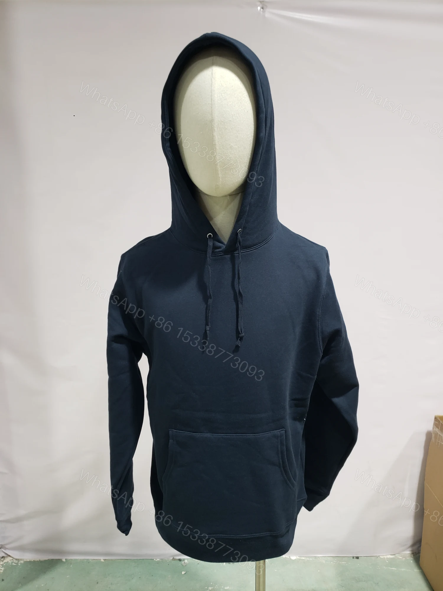 View 3 of Supreme Satin Appliqué Hoodie Sweatshirt Navy Blue