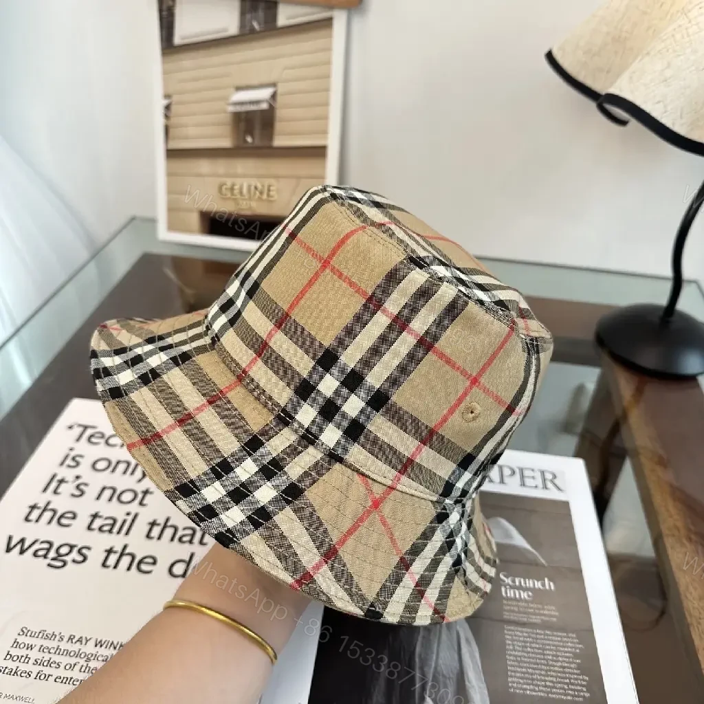 View 9 of Plaid Buckle-Structured Bucket Hat — All-Season Style