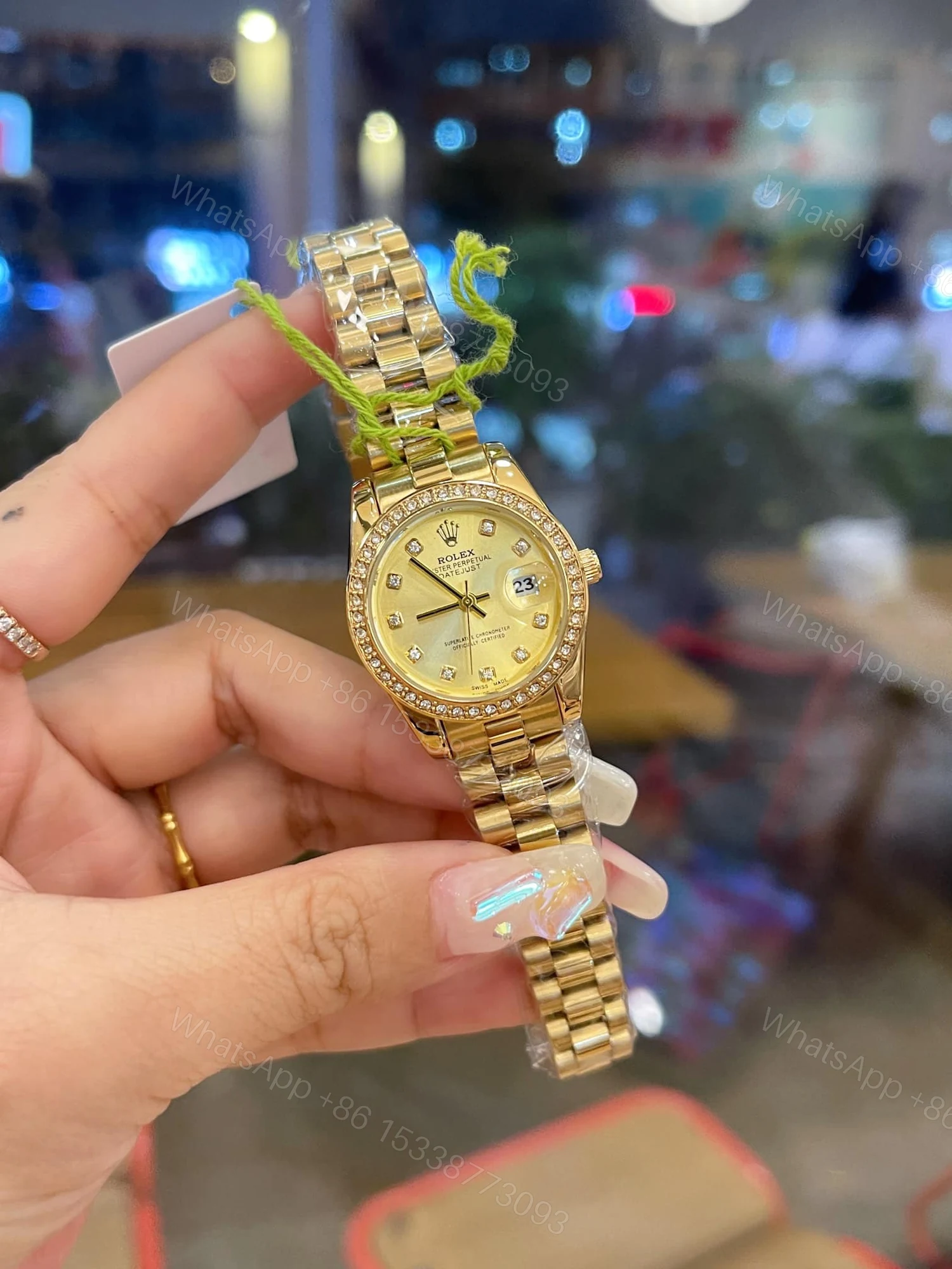 View 2 of Rolex Lady Datejust 28 Diamond Dial 18K Yellow Gold 28Mm