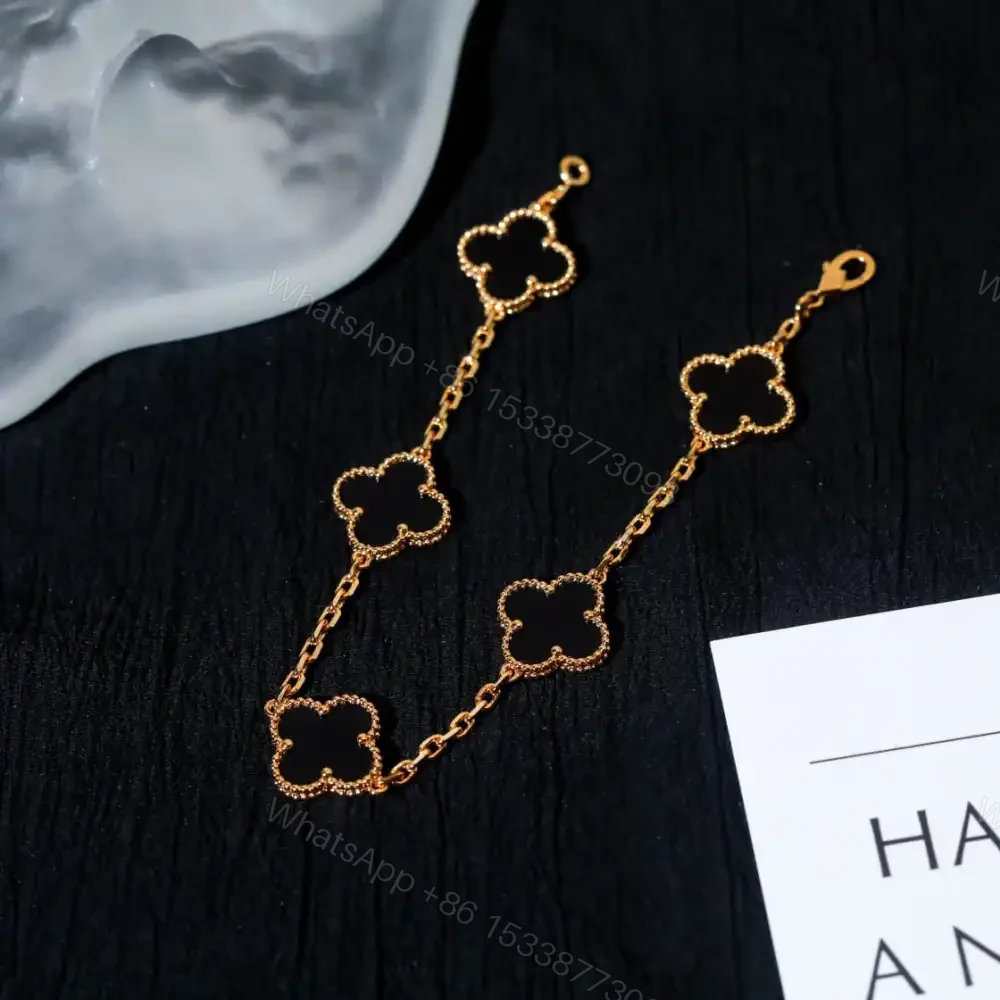 View 3 of 高仿首飾VanCleef&Arpels*RA41300黑瑪瑙黃金手鏈
