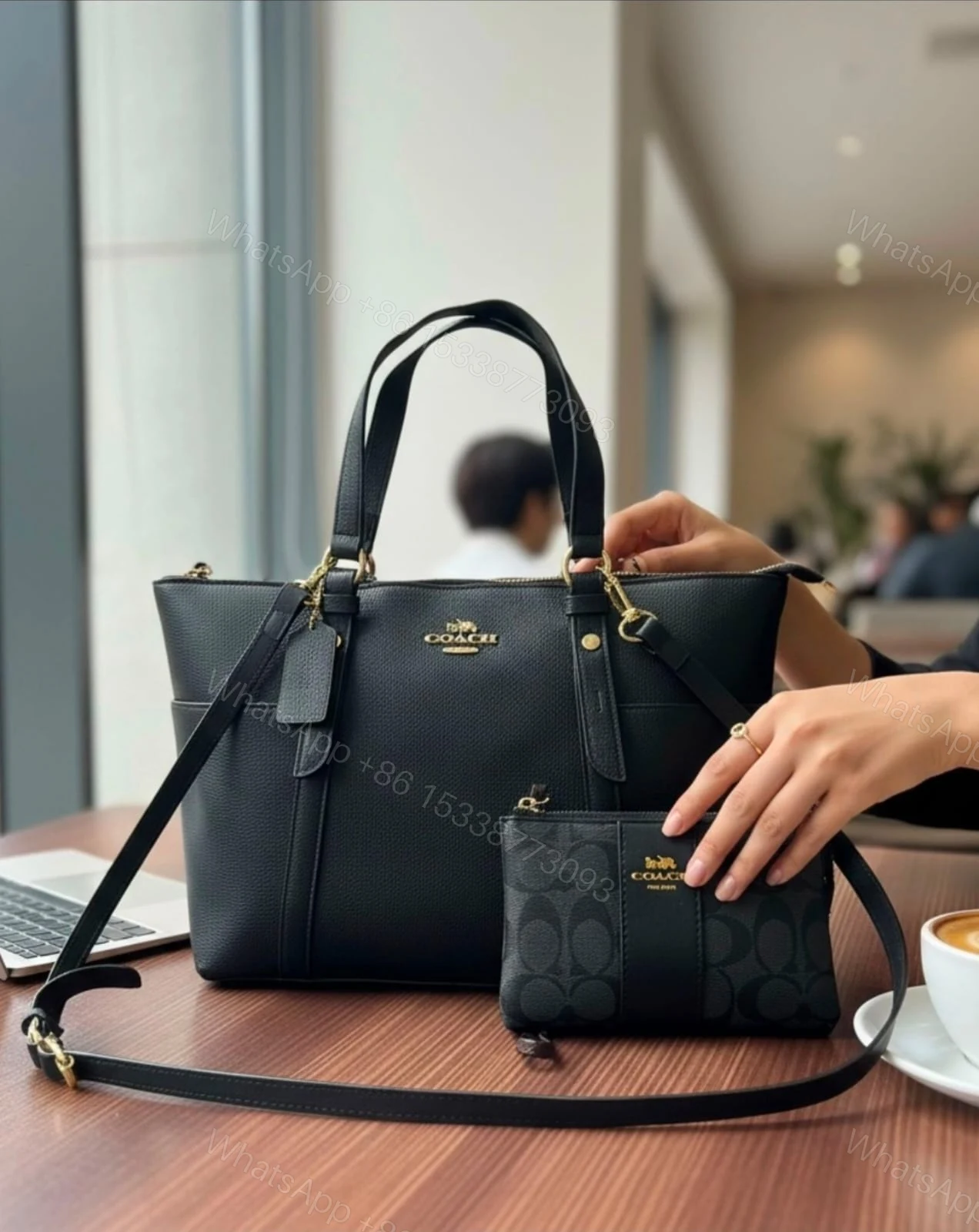 View 2 of COACH TOTE BAG WITH UTILITY POUCH