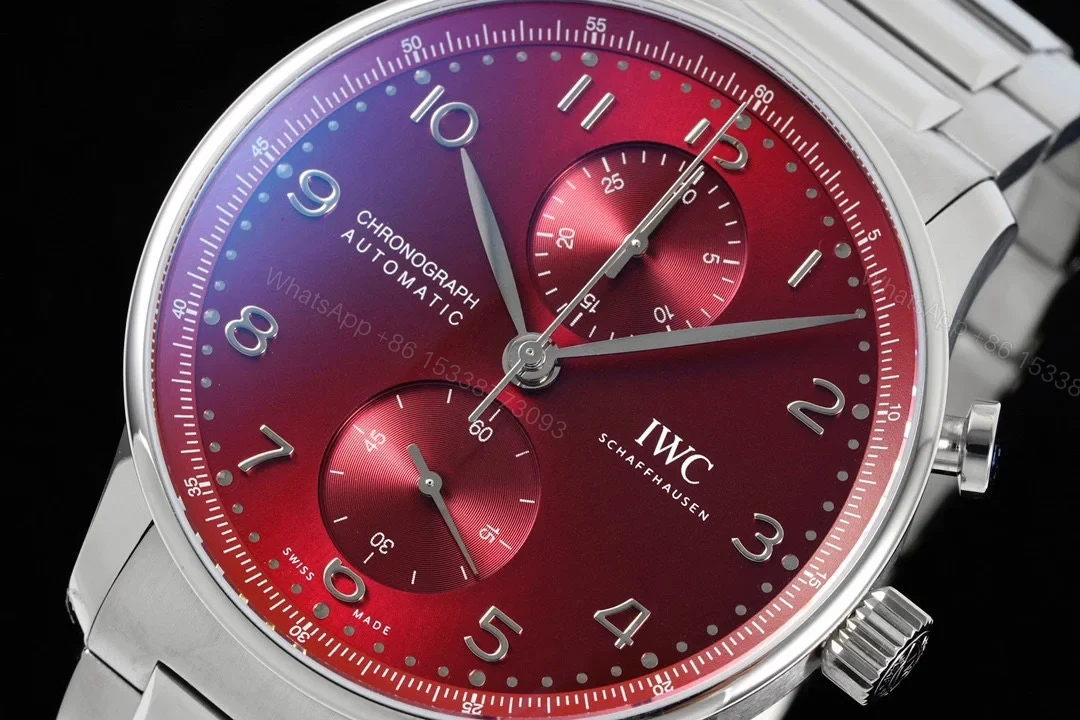 View 5 of IWC Portugieser Red Replica 41MM Premium Chronograph Steel Bracelet Edition IW3716-19