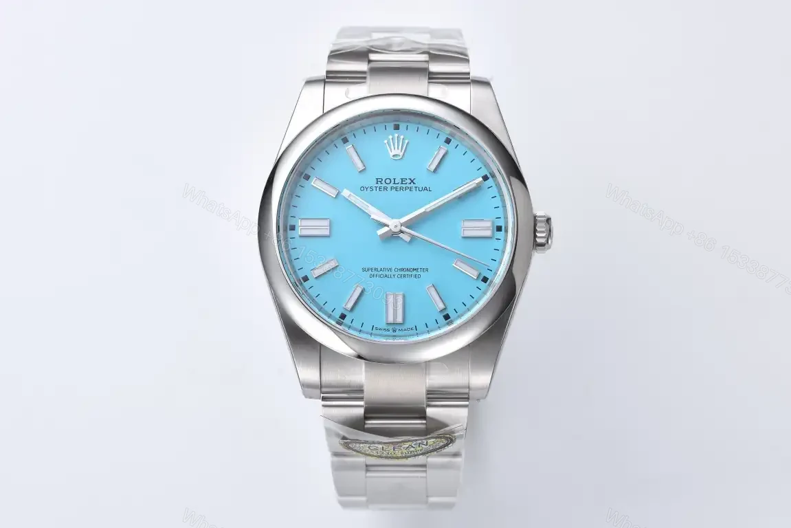 Rolex Oyster Perpetual 41 Turquoise Dial Clean Factory 124300-0006 — view 1