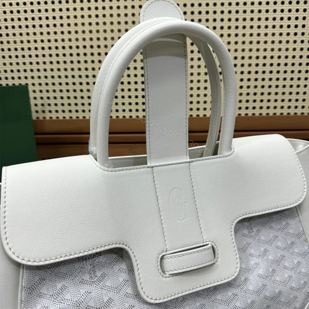 View 6 of 高仿Goyard*SAIGOC3手提托特包雙拼白色大號免檢版