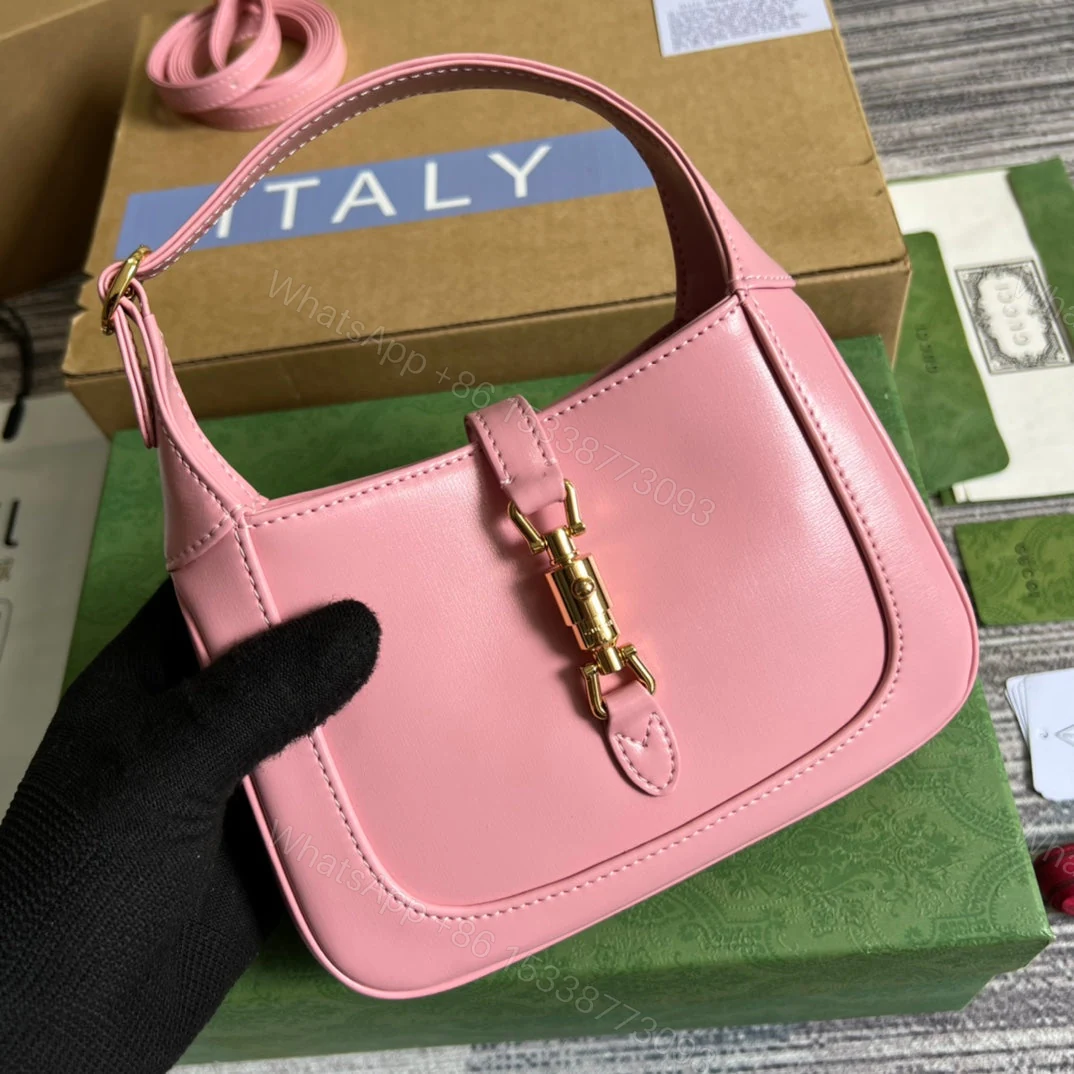 View 2 of GG JACKIE MINI 19 SHOULDER BAG IN PINK PATEL CALFSKIN