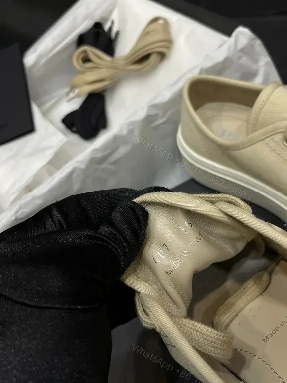 View 3 of Beige Leather Sneakers: Textured Minimalist Luxury Footwear