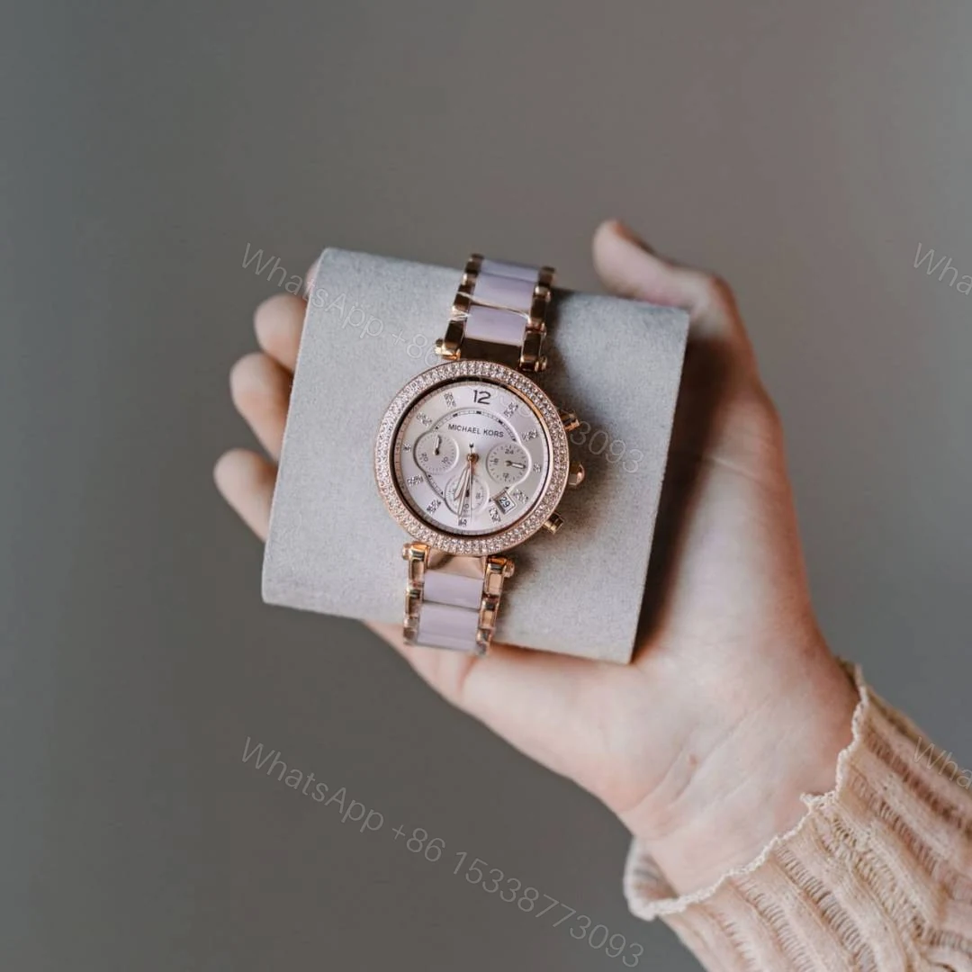 View 5 of First Copy Michael Kors Parker Semi Japan Watch For Women Rose Gold