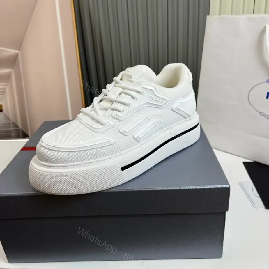 View 9 of PRADA MACRO RE-NYLON AND BRUSHED LEATHER SNEAKERS – PRD061