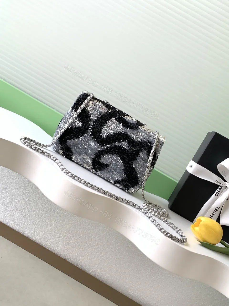 View 7 of Shimmering Crossbody with Sparkling Nightfall Texture