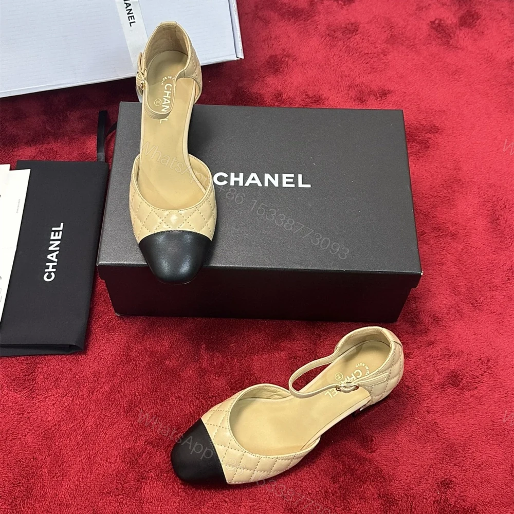 View 7 of 高仿Chanel*G38441A露邊高跟單鞋小牛皮黃色4.5CM免檢版