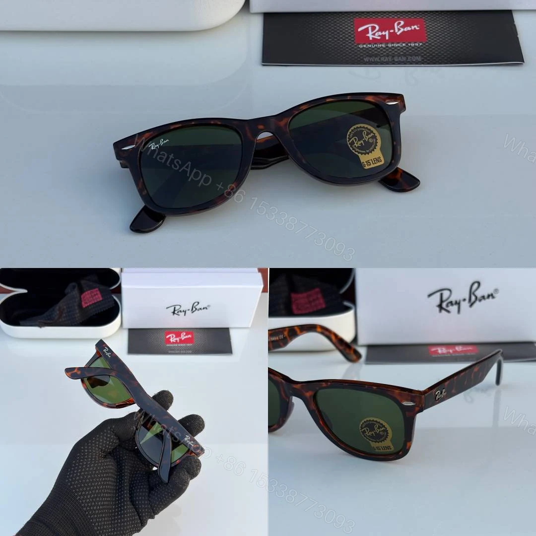 View 2 of First Copy Ray-Ban 2140 Tiger Green Sunglasses For Men And Women UV Protected