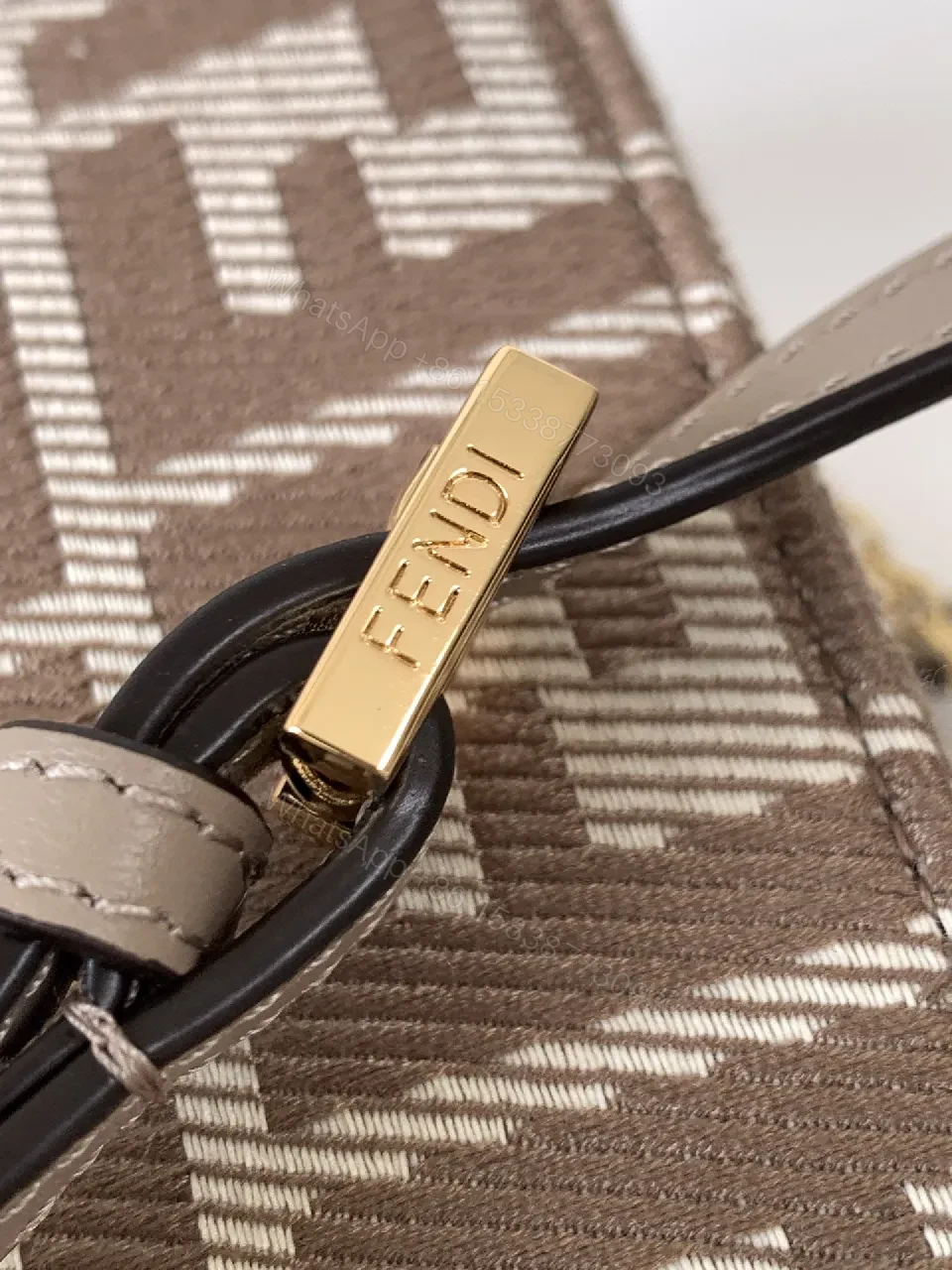 View 2 of Brown Monogram Shoulder Bag: Structured Luxe Everyday Carry