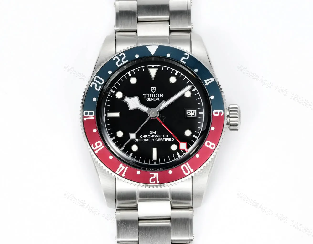 View 5 of Tudor GMT Watch Black Bay Pepsi Bezel Steel Bracelet Premium 41MM TUD-R28-PEPSI-STL-41