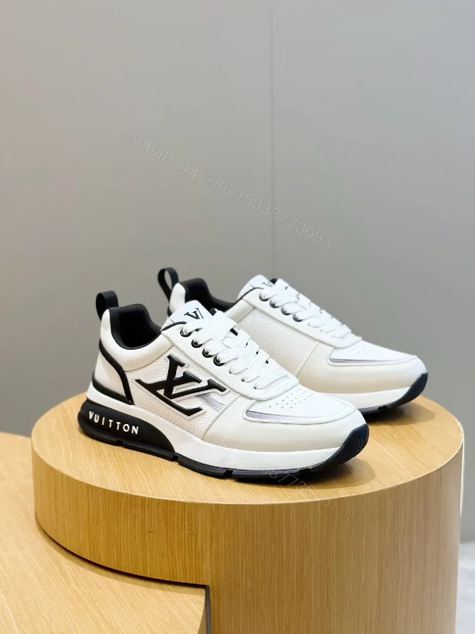 View 7 of White & Black Leather High-Tops with Luxe Detailing — Everyday Couture