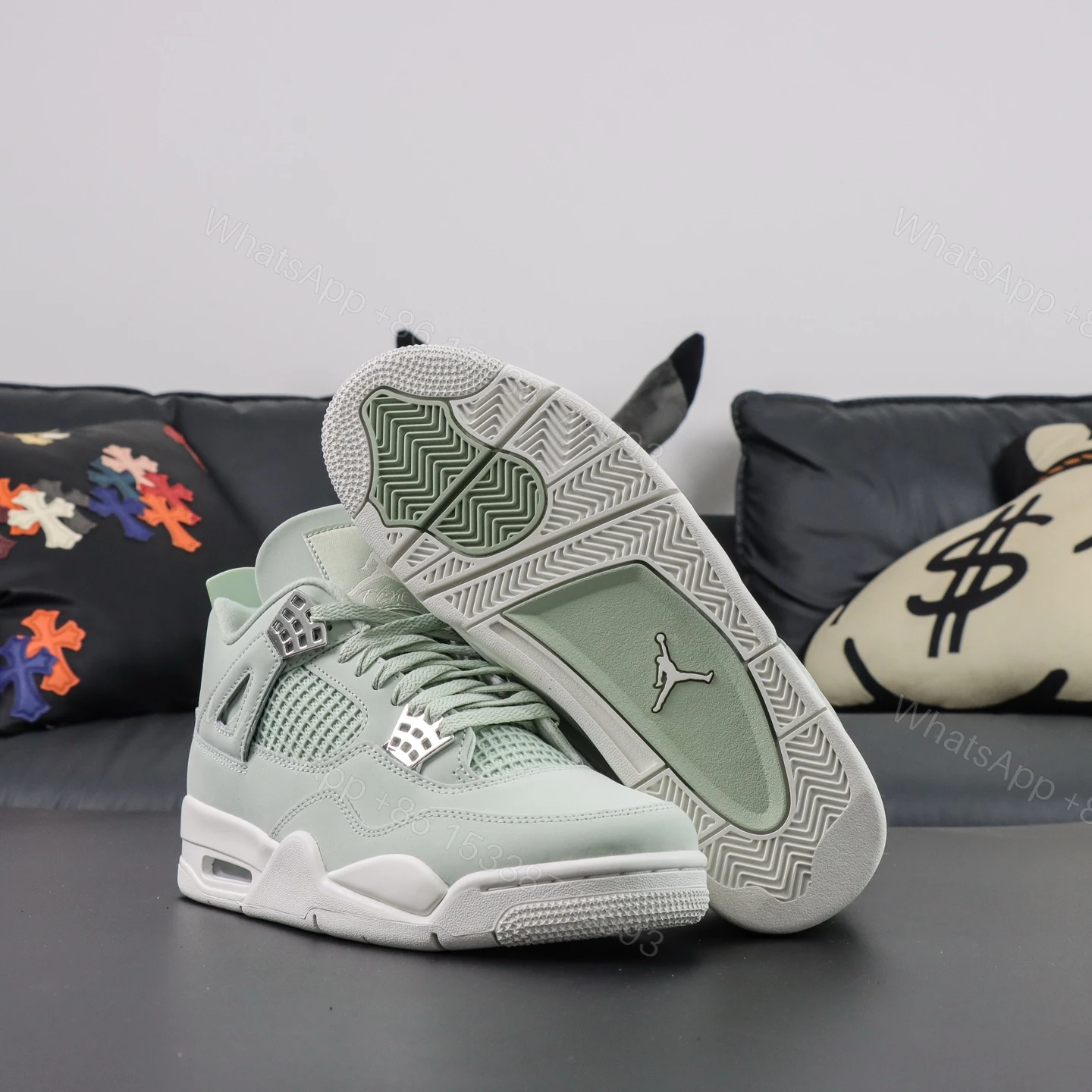 View 3 of Air Jordan 4 Retro Seafoam Sail Reps