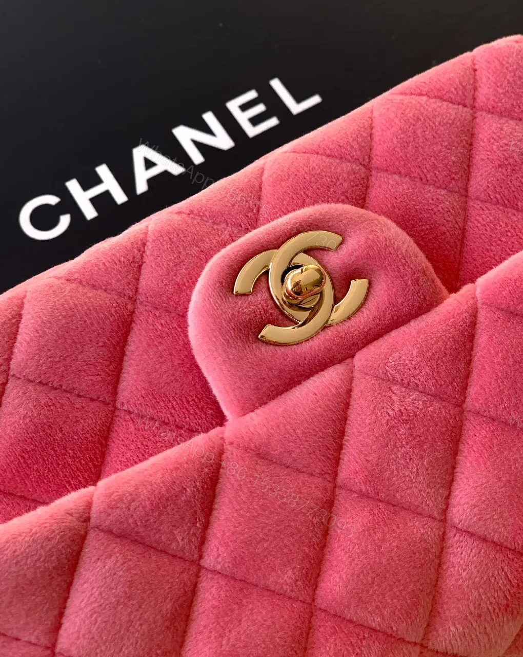 View 6 of Pink Quilted Mini Bag - Gold Hardware Chic Crossbody