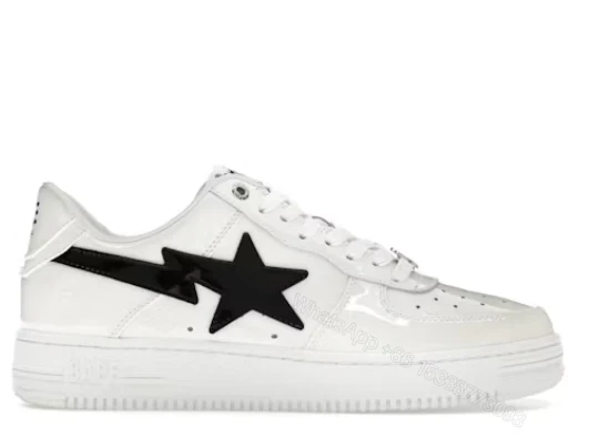 A Bathing Ape Bape Sta #2 White Patent — view 2