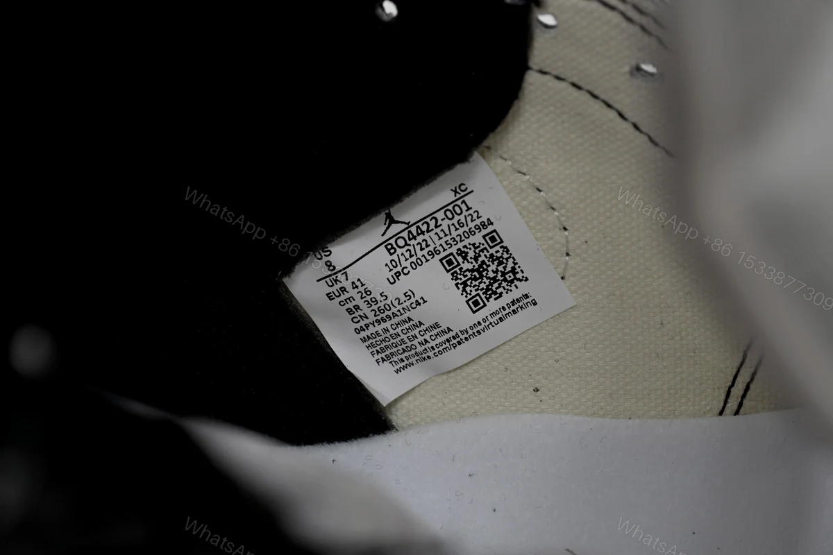 View 4 of Air Jordan 1 ’85 Hi “Panda Black And White BQ4422-001