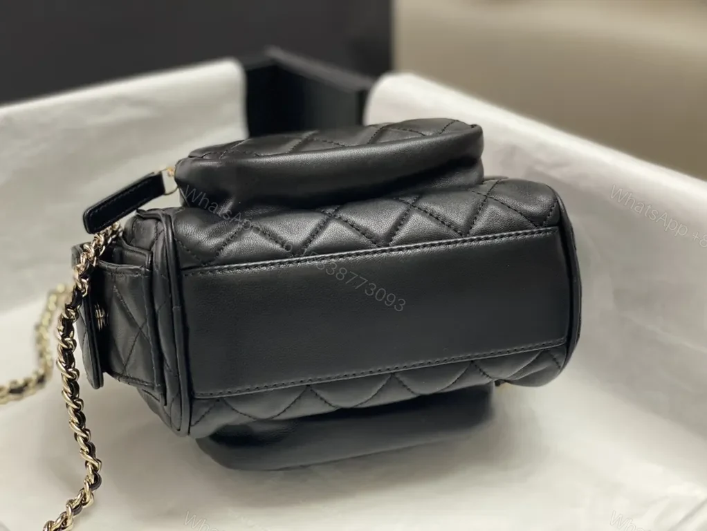 View 6 of Chic Quilted Crossbodyâ€”Lambskin, Gold Hardware, Modern Luxury