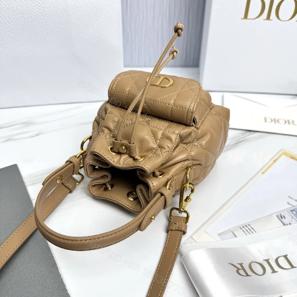 View 6 of Warm Quilted Bucket Bag - Gold Hardware Everyday Luxury