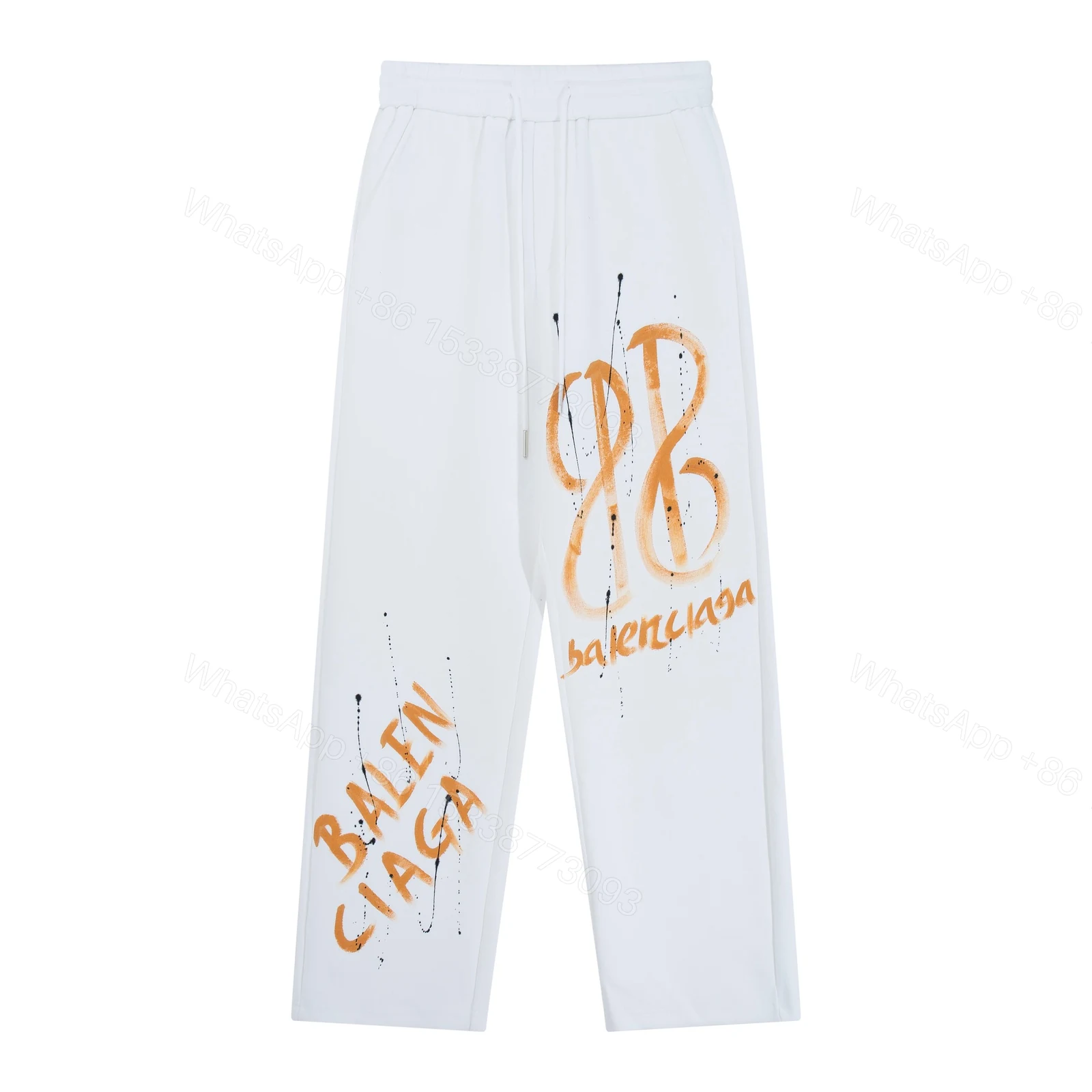 Balenciaga 原單白色塗鴉運動褲 男女款潮流百搭單品 — view 1