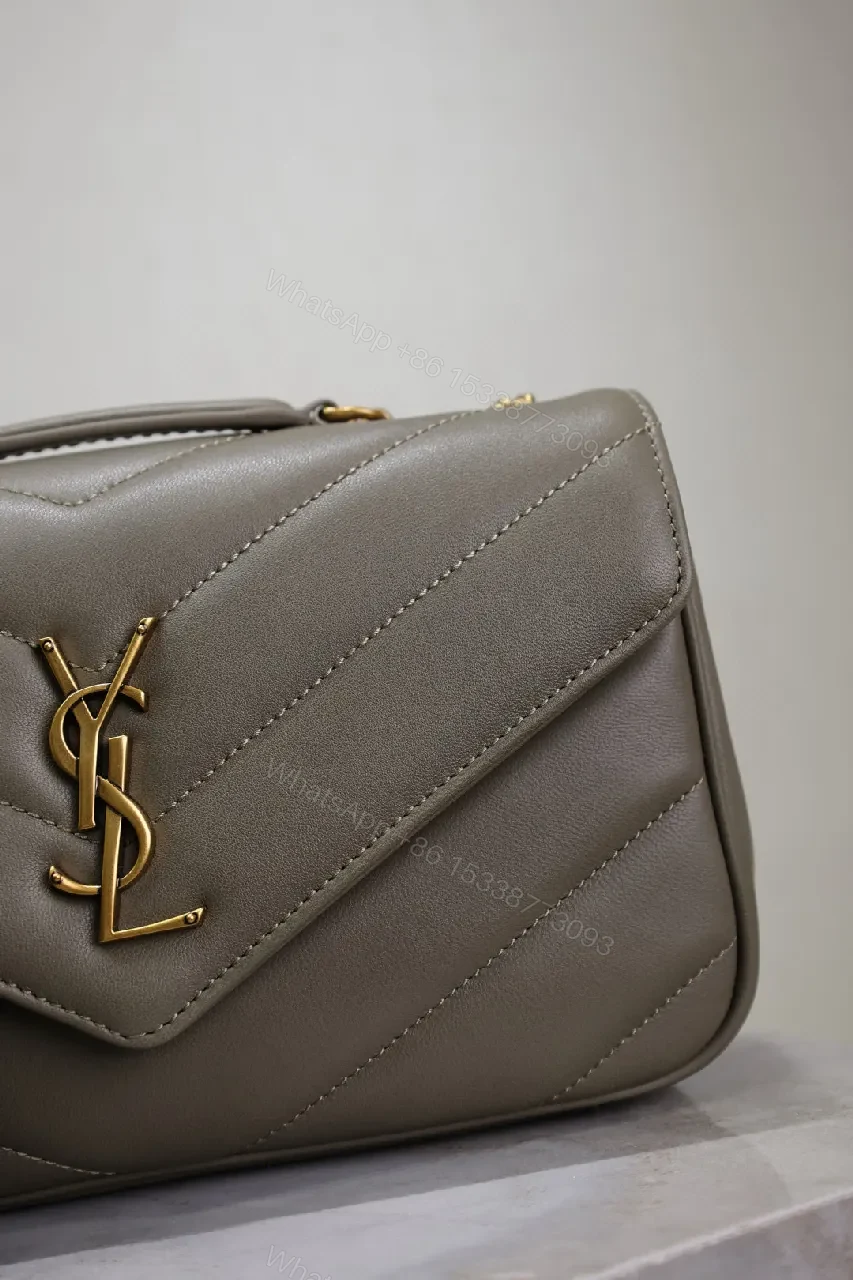 View 4 of Quilted Leather Bag with Gold Hardware, Structured, Versatile Tote