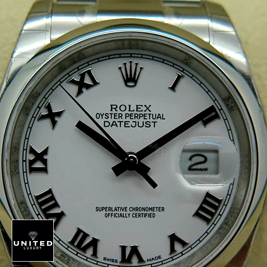 View 8 of Rolex Oyster Perpetual Datejust White Dial 116200 Replica