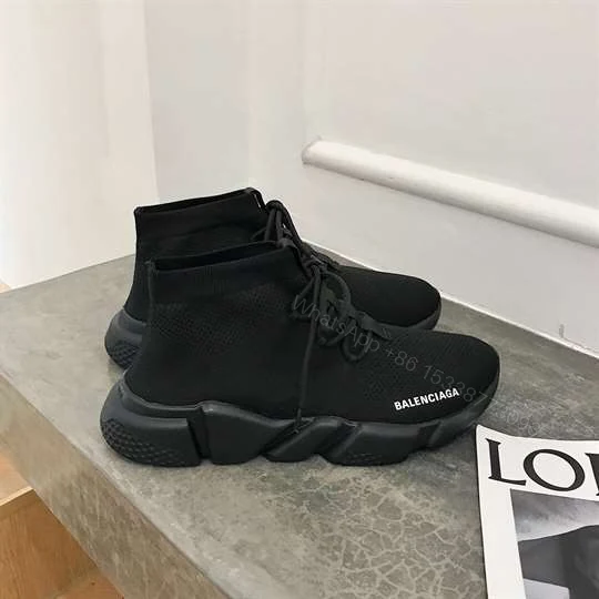 View 6 of BALENCIAGA MEN’S SPEED LACE-UP SNEAKER IN BLACK – BB163
