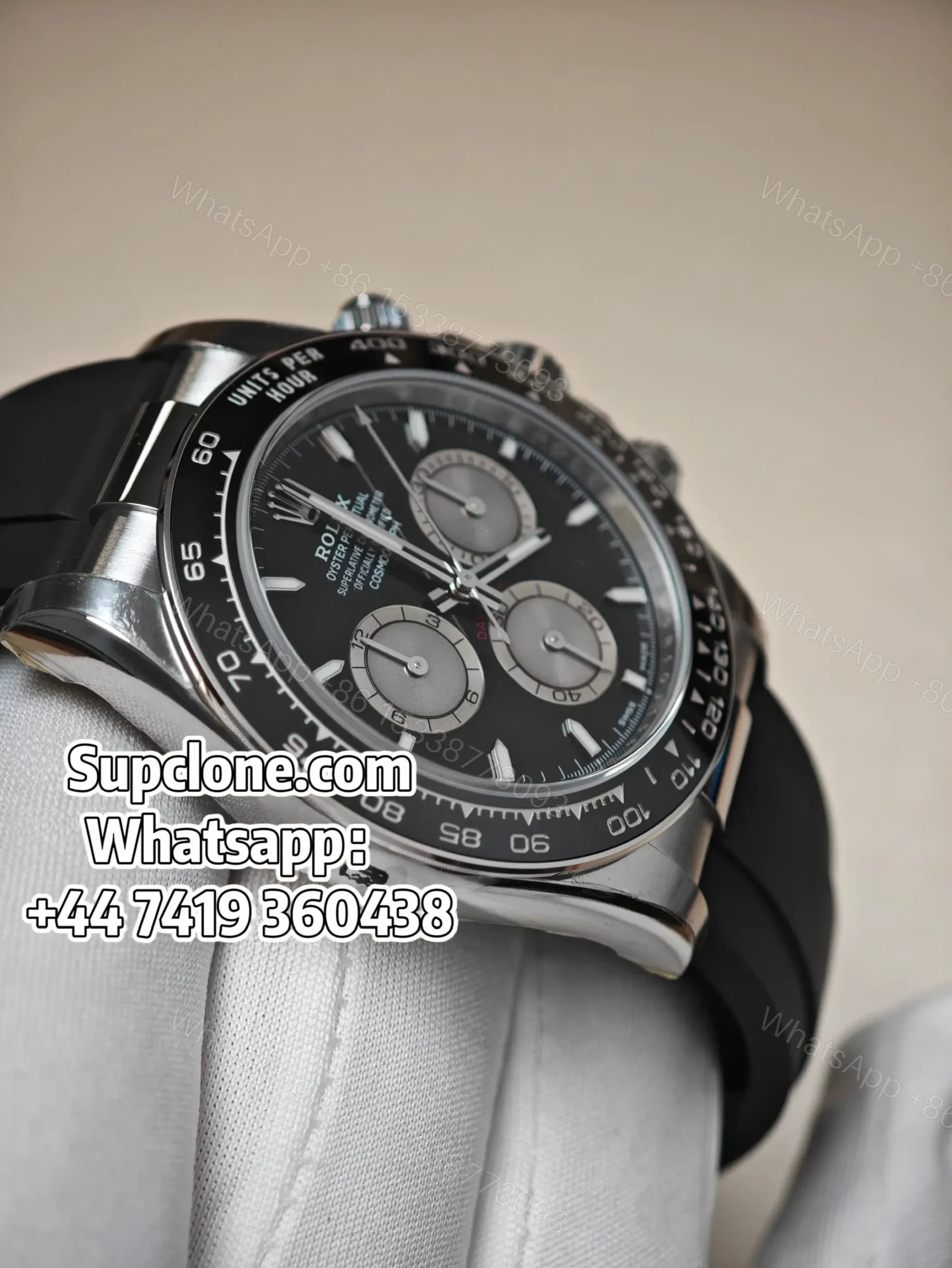 View 6 of Rolex Super Clone Daytona M126519LN-0002 Black Dial 4131 Movement