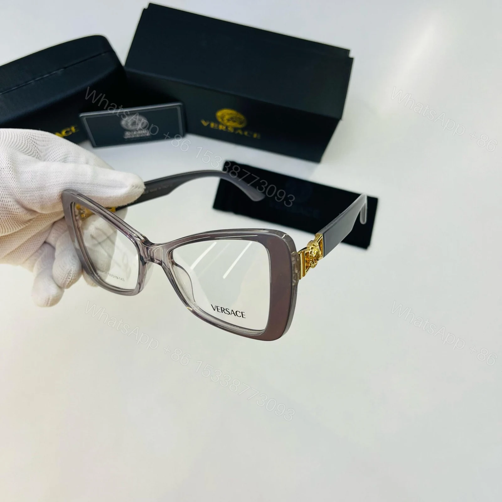View 4 of Versace Eyeglass C08E03-16 UV Protection One Size