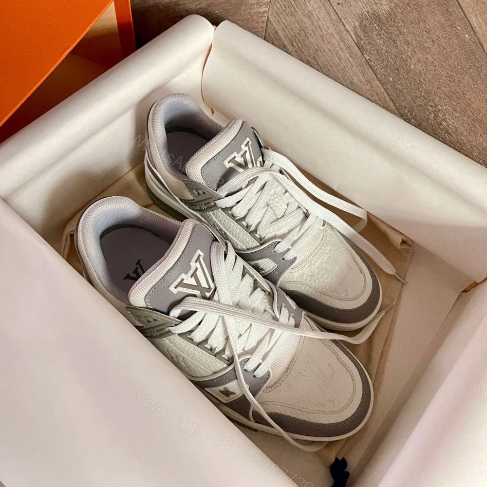 View 5 of Louis Vuitton LV Trainer Sneaker Grey White 1A8KBA