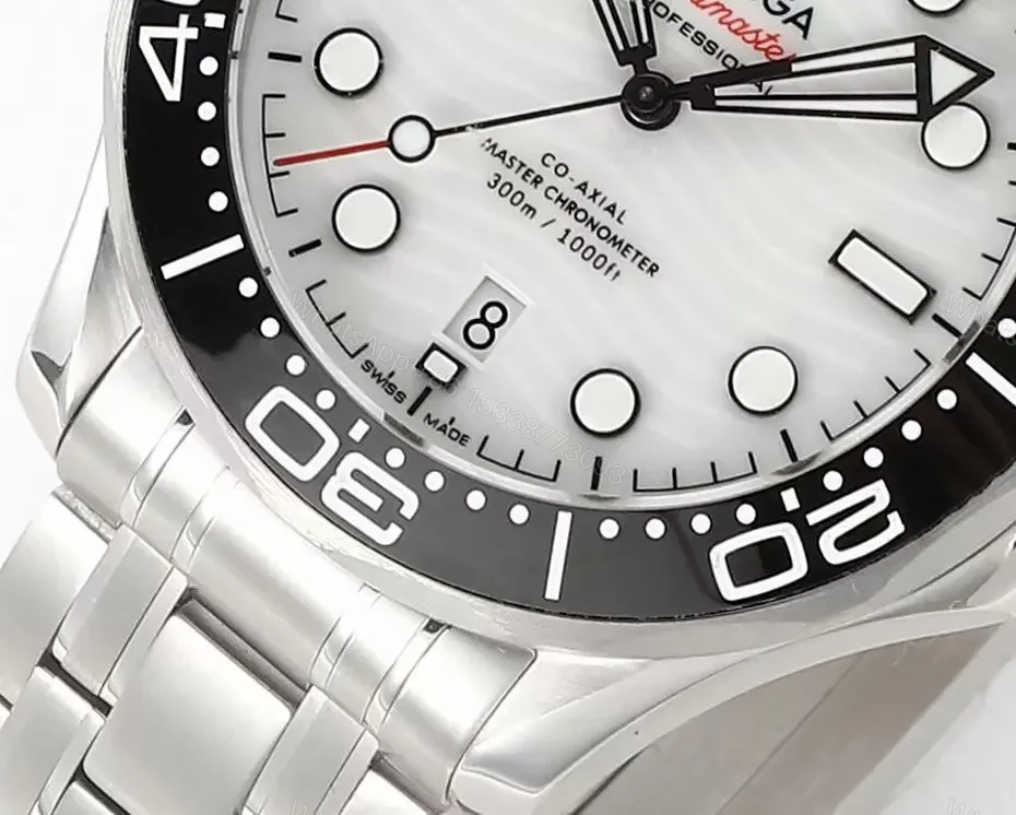 View 5 of Omega Seamaster Planet Ocean 600m Co-Axial Master Chronometer 42mm Stainless Steel Watch with Black Ceramic Bezel and White Dial