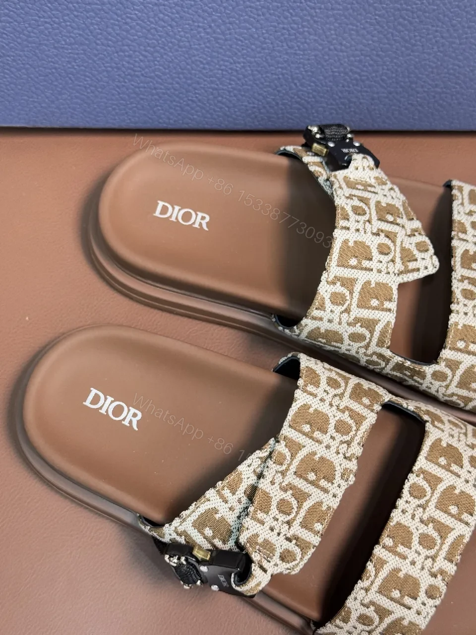 View 5 of Monogram Sandals with Signature Pattern, Adjustable Comfort, Sandal