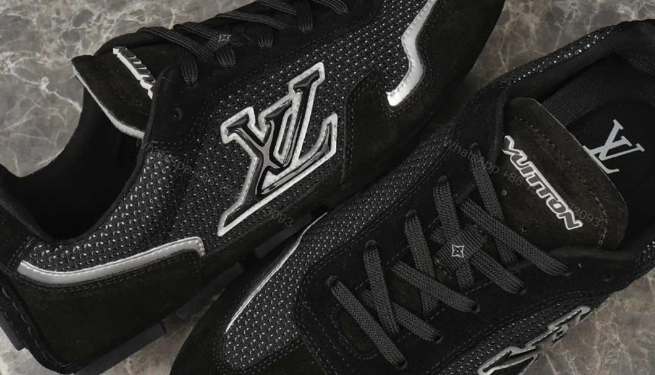 View 9 of Black Suede-Trim Graphic Sneakers: Modern Comfort, Edge