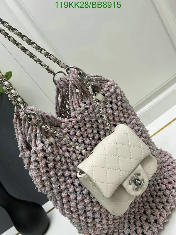 View 22 of Chanel Multicolor Crochet Mixed Fibers Shopping Tote BB4726