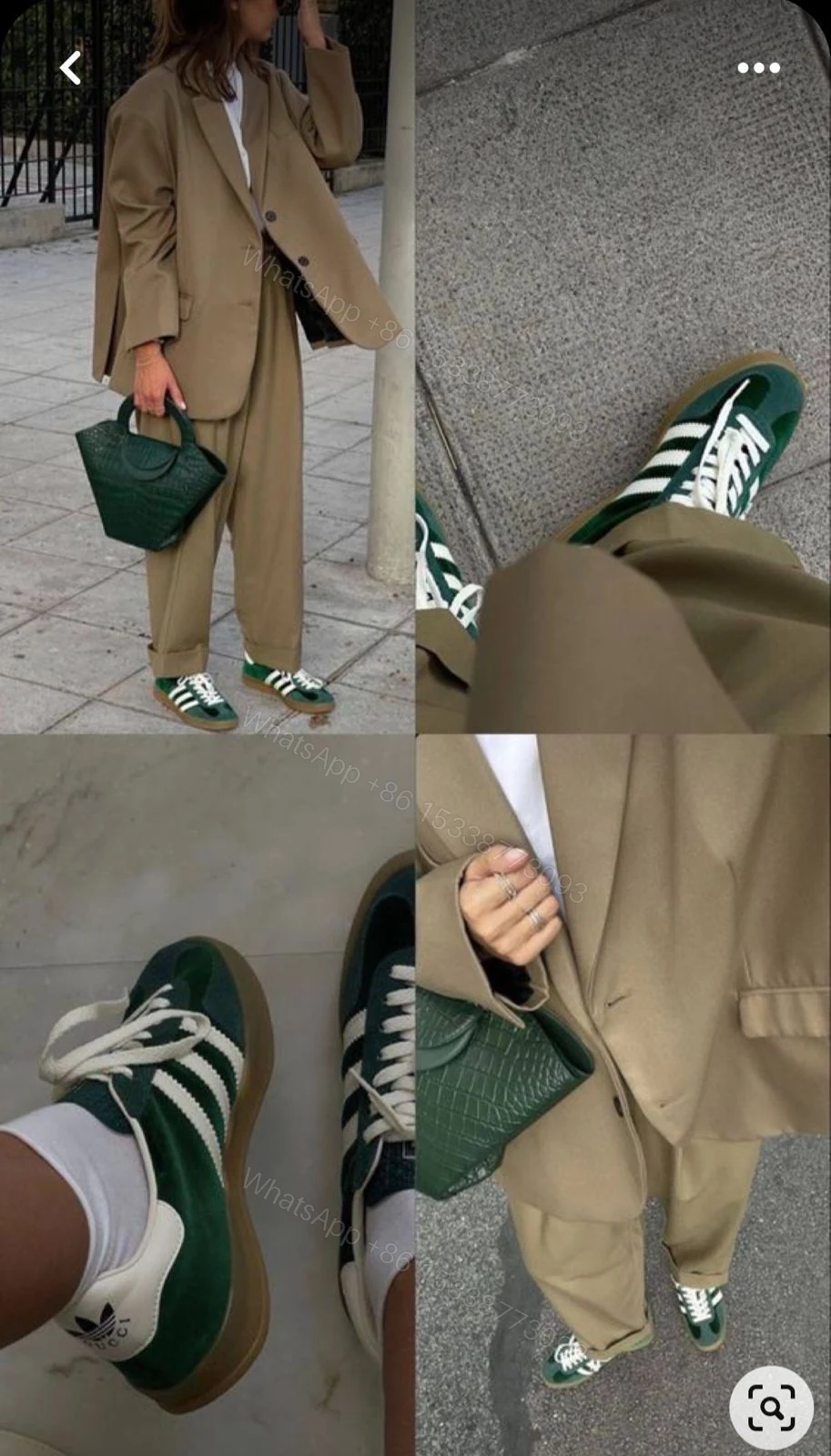 View 2 of FIRST COPY Adidas Samba Og Collegiate Green For Woman