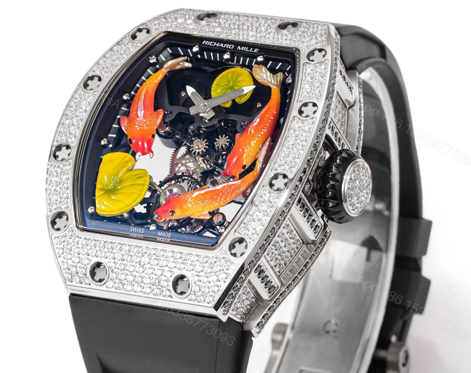 View 2 of Richard Mille RM59-01 T-Diamond Lizard Tourbillon Skeleton Sport Watch RM59-01-T-DIAMOND-LIZARD-TOURBILLON-SKELETON