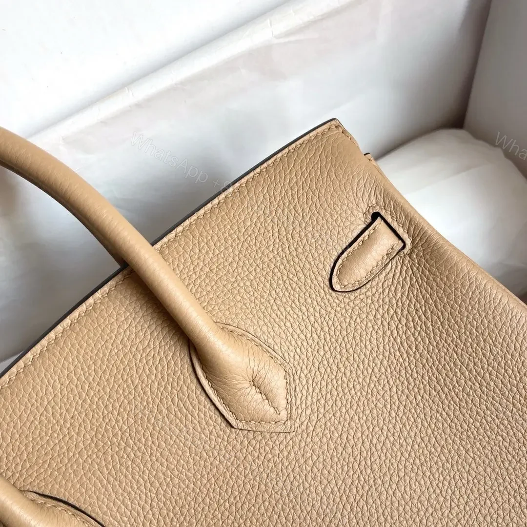 View 7 of HN Birkin Beige Togo 25 Gold Hardware